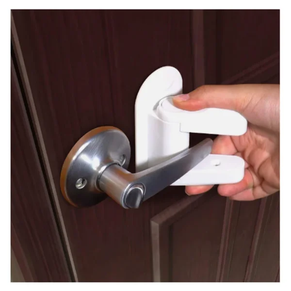 Universal Door Lever Lock Child Baby Safety Lock Rotation Proof Professional Door Adhesive Security Latch Multi-functional - Image 3