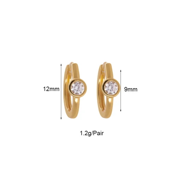 crmya gold plated hoop earrings for women classic cubic zirconia piercing women's big hoop earrings set 2022 jewelry wholesale
